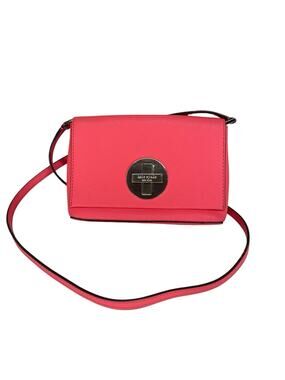 Kate Spade Sally Newbury Lane Crossbody Bag Peony Pink Saffiano Leather Turnlock
